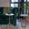 Bílý mramorový odkládací stolek DUTCHBONE SALERNO M 25 cm