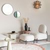 Bílé látkové křeslo WLL POLLY