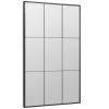 Černé kovové závěsné zrcadlo Kave Home Ulrica 160 x 100 cm