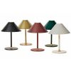 Světle šedá plastová nabíjecí stolní LED lampa Halo Design Hygge 19,5 cm