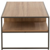 Hnědý dřevěný konferenční stolek J-line Differa 120 x 60 cm