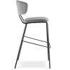 Šedá látková barová židle FLEXI CHAIR 122, 74 cm