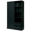 370837 6 cerna drevena skrin shelpine 200 x 120 cm
