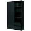 370837 5 cerna drevena skrin shelpine 200 x 120 cm