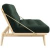 Tmavě zelená manšestrová trojmístná rozkládací pohovka Karup Design Folk 190 cm