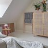 Modro-bílé pruhované skládací křeslo Karup Design Boogie