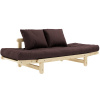 Tmavě hnědá dvoumístná rozkládací pohovka Karup Design Beat 162 cm