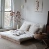 Zelená dvoumístná rozkládací pohovka Karup Design Roots 140 cm