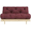 Bordově červená dvoumístná rozkládací pohovka Karup Design Roots 160 cm