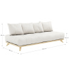 Tmavě hnědá trojmístná pohovka Karup Design Senza 200 cm