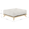Zelená podnožka Karup Design Senza 100 x 90 cm