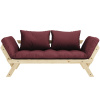 Bordově červená dvoumístná rozkládací pohovka Karup Design Bebop 174 cm