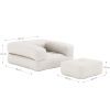 Šedé rozkládací křeslo Karup Design Cube s podnožkou