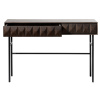 Tmavě hnědý dubový konzolový stolek Unique Furniture Latina 117 x 39 cm