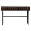 Tmavě hnědý dubový konzolový stolek Unique Furniture Latina 117 x 39 cm