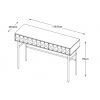 Tmavě hnědý dubový konzolový stolek Unique Furniture Latina 117 x 39 cm