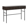 Tmavě hnědý dubový konzolový stolek Unique Furniture Latina 117 x 39 cm