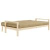 Tmavě béžová trojmístná rozkládací pohovka Karup Design Knob 205 cm