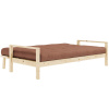 Hnědá trojmístná rozkládací pohovka Karup Design Knob 205 cm