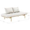 Tmavě hnědá trojmístná pohovka Karup Design Pace 200 cm s hnědou konstrukcí