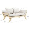 Bordově červená dvoumístná rozkládací pohovka Karup Design Bebop 174 cm s černou konstrukcí