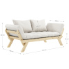 Tmavě modrá dvoumístná rozkládací pohovka Karup Design Bebop 174 cm s černou konstrukcí