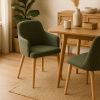 Zelená čalouněná jídelní židle Kave Home Nelida -fv-interier-25
