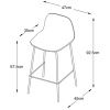 Petrolejová plastová barová židle Unique Furniture Whitby 67,5 cm