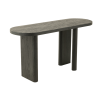 Černý teakový toaletní stolek J-line Blacky 150 x 50 cm