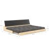 Tmavě hnědá dvoumístná rozkládací pohovka Karup Design Base 196 cm