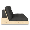 Tmavě šedá dvoumístná rozkládací pohovka Karup Design Base 196 cm