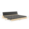 Světle hnědá dvoumístná rozkládací pohovka Karup Design Base 196 cm