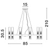 Skleněné závěsné světlo Nova Luce Century 85 cm