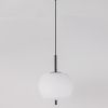 Opálově bílé skleněné závěsné světlo Nova Luce Lato 30 cm s černým zavěšením -fv-interier-25