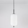 Opálově bílé skleněné závěsné světlo Nova Luce Lato 22 cm s černým zavěšením -fv-interier-25