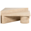 Set dvou béžových kamenných konferenčních stolků Richmond Fictus 91 x 91 cm