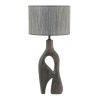 Hnědá dřevěná stolní lampa Shiboo