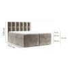 Šedá čalouněná postel boxspring ESSENCE 200 x 200 cm -fv-interier-25