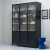Černá kovová vitrína Exhibit 200 × 140 cm  -fv-interier-25