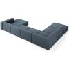Královsky modrá čalouněná rohová pohovka do "U" Cosmopolitan Design Arendal 364 cm, levá