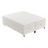 Bílá čalouněná postel boxspring KANAI 160 x 200 cm