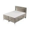 Béžová čalouněná postel boxspring NOBLE 180 x 200 cm