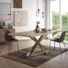 Dubový jídelní stůl Kave Home Argo 180 x 100 cm s nerezovou podnoží -fv-interier-25