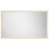 Zlaté závěsné zrcadlo s LED osvětlením Nova Luce Ambor 120 x 70 cm