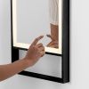 Černé závěsné zrcadlo s LED osvětlením Nova Luce Doul 120 x 40 cm -fv-interier-25