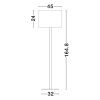 Černá stojací lampa Nova Luce Sibnia 164,8 cm