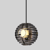 Kouřově šedé skleněné závěsné LED světlo Nova Luce Las 15 cm -fv-interier-25