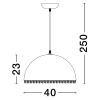 Bílé závěsné světlo Nova Luce Lalu 40 cm