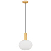 Bílo-zlaté skleněné závěsné světlo Nova Luce Allen 24 cm