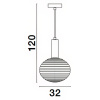 Bílo-zlaté skleněné závěsné světlo Nova Luce Allen 32 cm